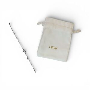 Dior Chain Bracelet in Silver with Crystals